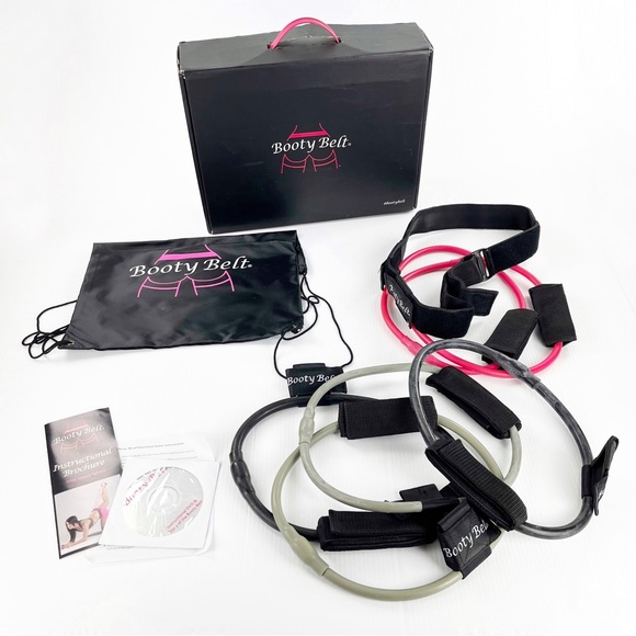 Booty Belt Home Workout Resistance Band Gym Kit with Accessories L 36-40" - Picture 1 of 6